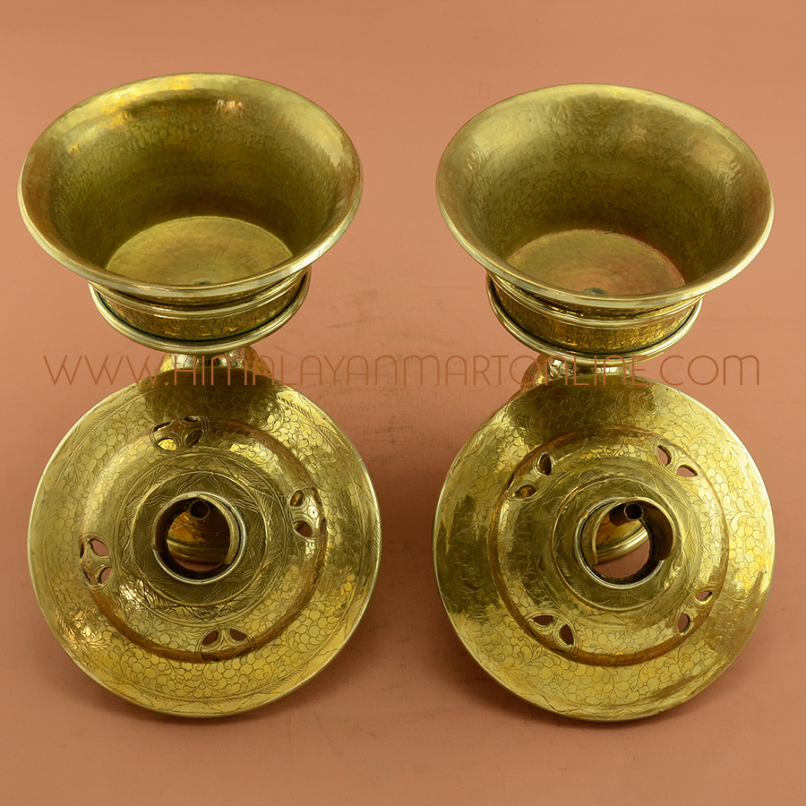 12 Tibetan Buddhism Brass Butter Lamps Set Buy 12 Tibetan Buddhism