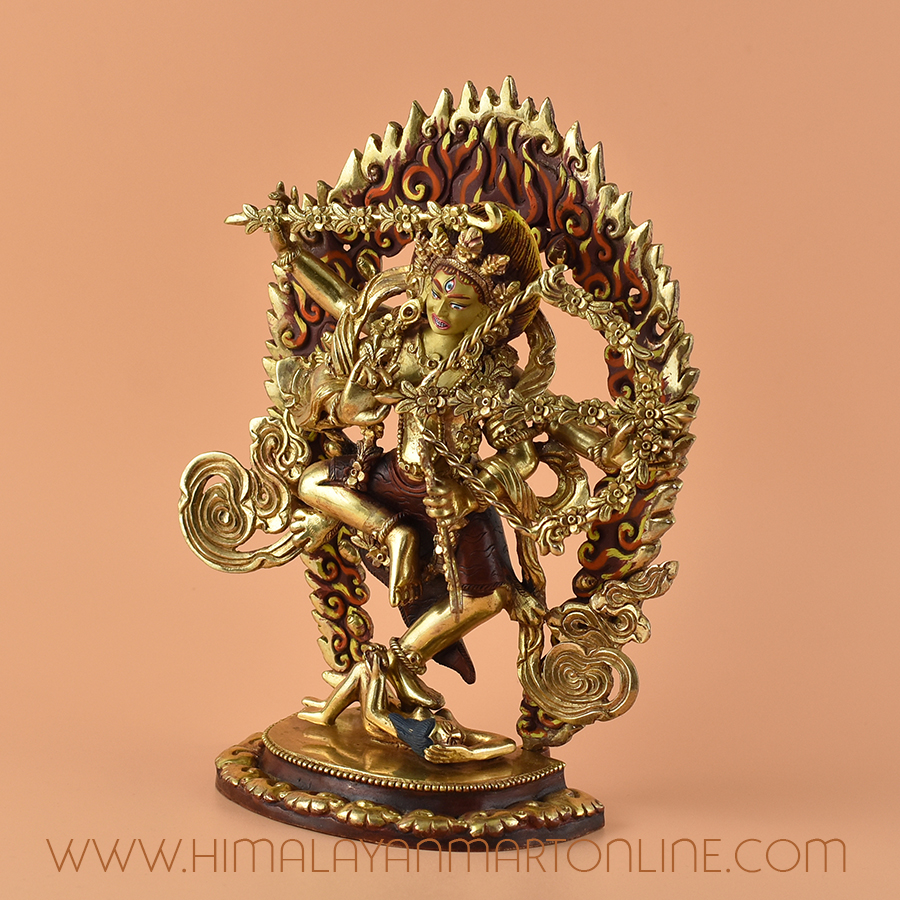 Kurukulla Dakini Copper Statue Kurukulla Goddess Of Enchantments