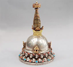 5″ Silver Stupa
