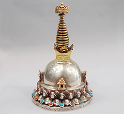 5" Silver Stupa
