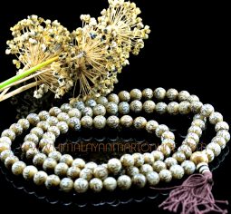Om Mani Padme Hum Carved Conch Shell Mala