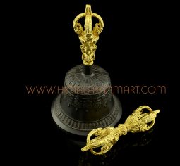 7.5″ Vajra & Bell Set Bronze Alloy Patan Nepal