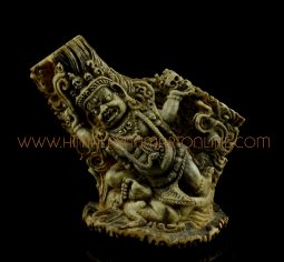 4” Ancient Deer Horn Buddhist Deity