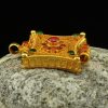 Coral Stones Silver Ghau Pendant
