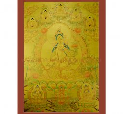 31″x24″ Gold White Tara Thangka Painting