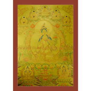 31"x24"  Gold White Tara Thangka Painting