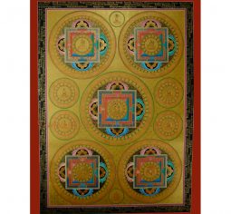 32.75″x24.25″ Manjushiri Mandala Thankga Painting