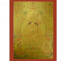 33.25″x23.5″ Gold Guru Padmasambhava Thangka