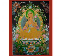 35.50″x24.75″ Maitreya Buddha Thangka Painting