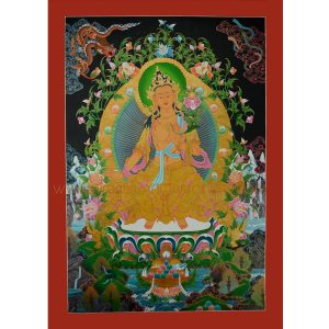 35.50"x24.75"  Maitreya Buddha Thangka Painting