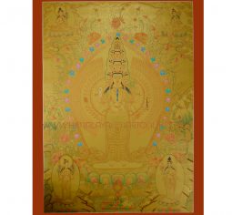 33.75″x24.75″ Avalokiteshvara Thankga Painting