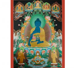 34″x 24.75″ Medicine Buddha Thangka