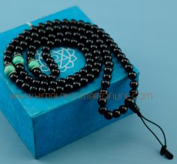 8 mm Black Glass 108 Prayer Beads Mala