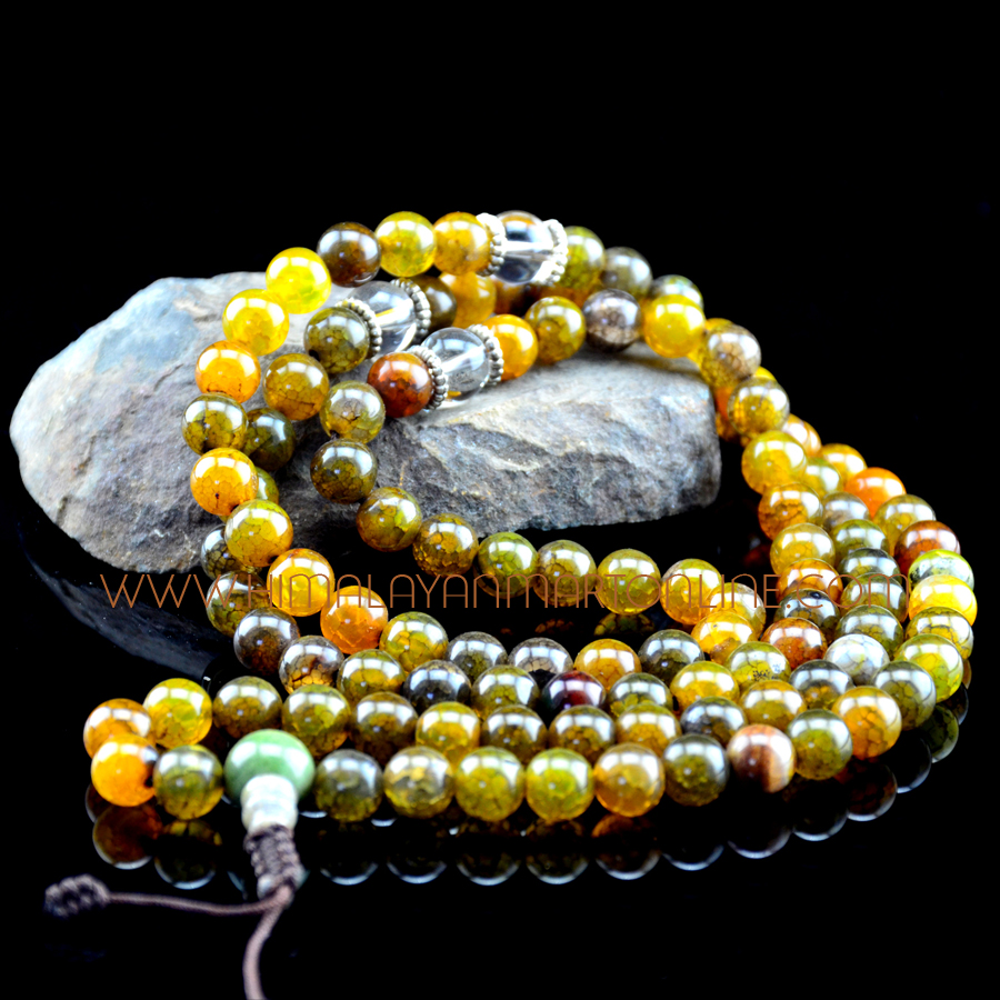 Best Quality, Citrine selling Stone Mala; 108 Beads, 8.5MM ;