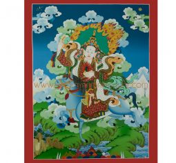 27.75″x21.5″ Achi Chokyi Drolma Thangka Painting