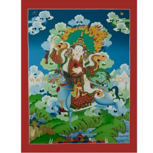 27.75"x21.5" Achi Chokyi Drolma Thangka Painting