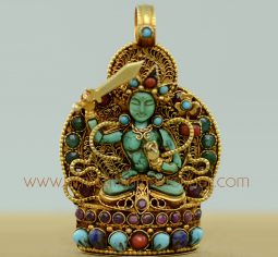Manjushri Silver Ghau Pendant
