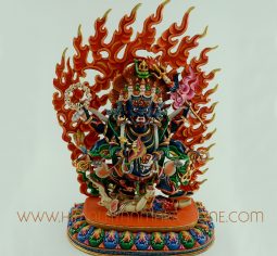 18.5” Black – Six Armed Mahakala Statue