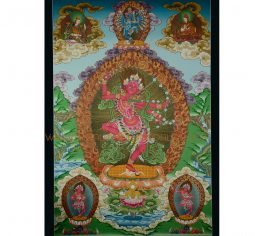 32.5″x 22.5″ Kurukulla Thangka Scroll Painting