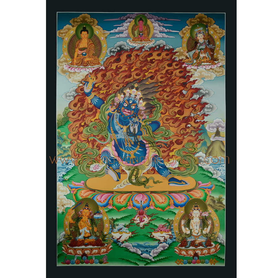 Vajrapani Thangka Scroll Painting