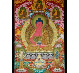 42.5″ x 29.5″ Buddha Amitabha Scroll Painting