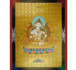 42″ x 30.75″ Gold 108 Vajrasattva Thangka Painting