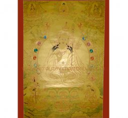 43″x 32.5″ Gold Guru Rinpoche Thangka Painting