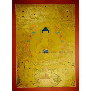 Gold Buddha Shakyamuni Thangka
