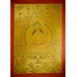 Gold White Tara Thangka