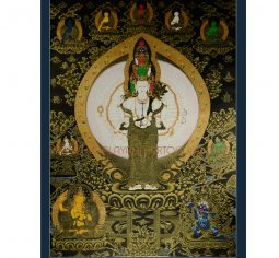 50.25″ x 37″ Avalokiteshvara Thangka Painting