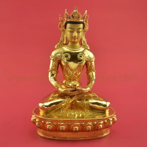 10.5" Crowned Amitabha Buddha Statue