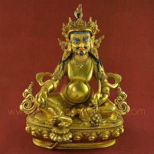 Yellow Dzambhala Kubera Copper Statue