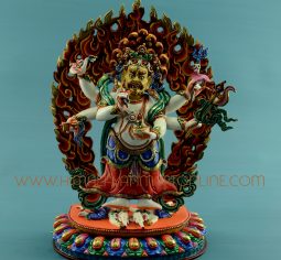 12.5″ White Mahankala Statue