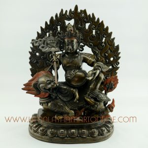 14" Yellow Dzambhala Statue