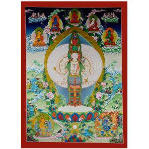 Avalokiteshvara Religious Thangka Painting