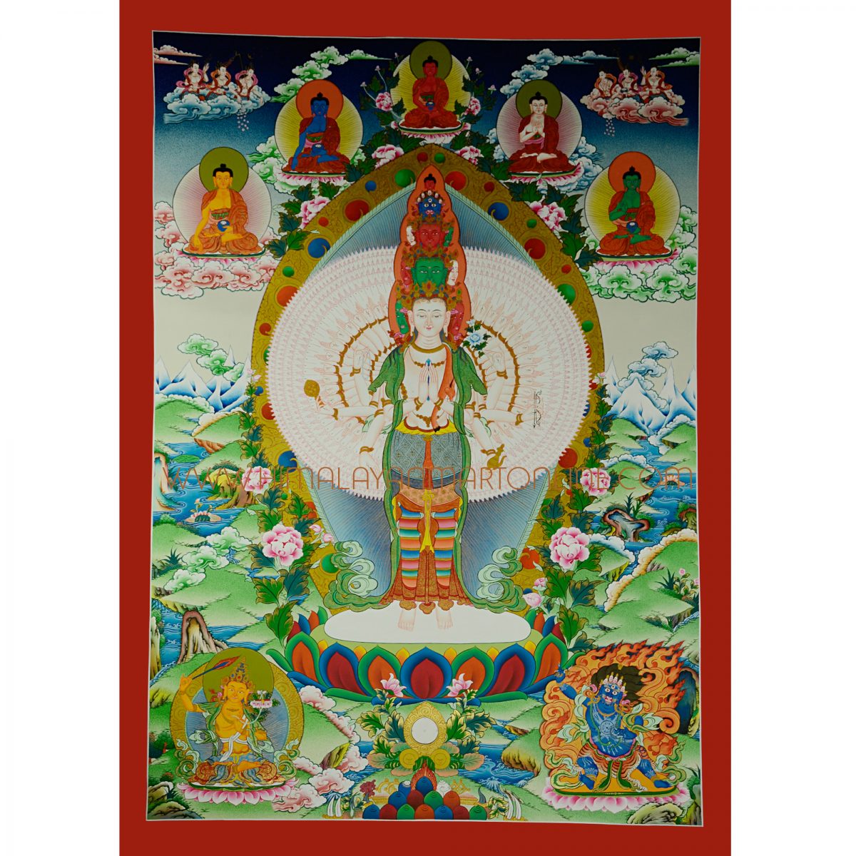 Avalokiteshvara Scroll Thangka Painting