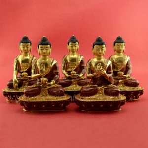 8.25" Dhyani Buddha Statues Set