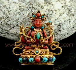 Chenrezig Silver Ghau Pendant