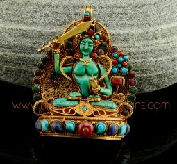 Manjushri Silver Ghau Pendant