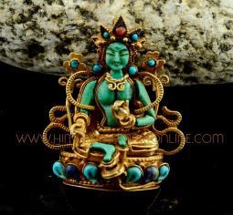 Green Tara Silver Ghau Pendant