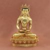 Hand Carved Crowned Buddha Amitabha Copper Statue