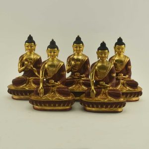 6" Dhyani Buddha Statues Set