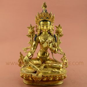 13.25" Green Tara Statue