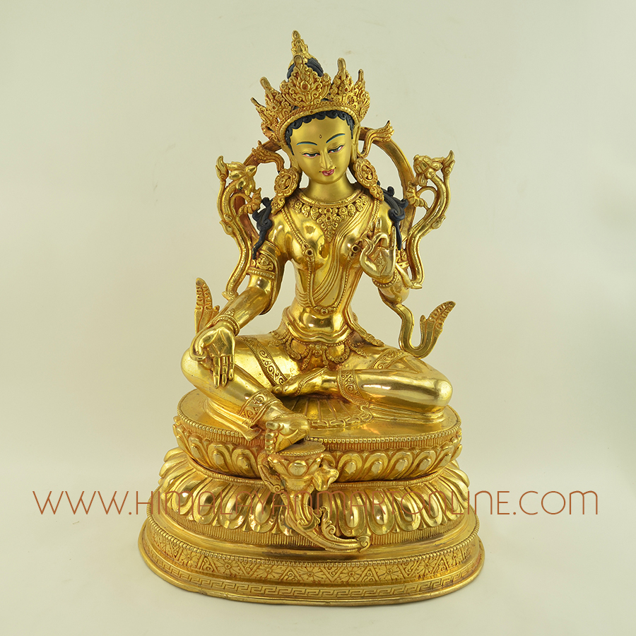 Green Tara Copper Statue