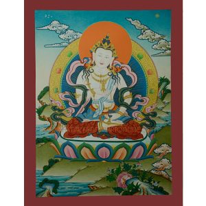 Vajrasattva Thangka Scroll Painting