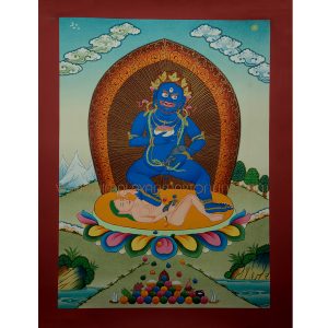 Black Jambhala Thangka Painting