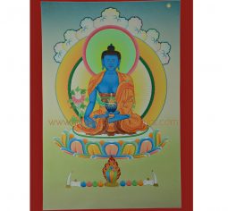 23.5″ x 16.5″ Medicine Buddha Thangka Painting