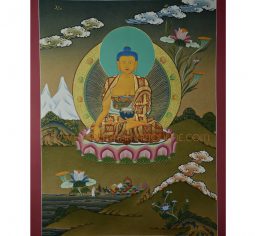 24.5”x18.5” Shakyamuni Buddha Thangka Painting