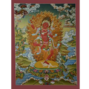 26.5” x 20.5" Vajravarahi or Dorje Phagmo Thangka Painting