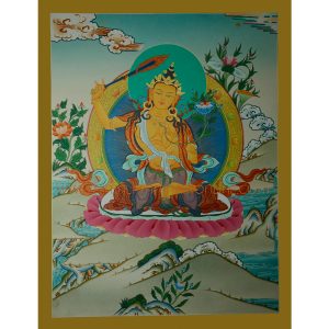 26" x 20" Manjushri Thangka Painting